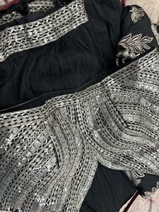 Black Sequined Lehenga Choli with shrug Set