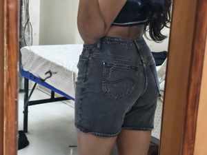 Grey  Denim Shorts