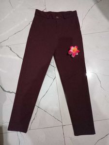 women Maroon formal pant