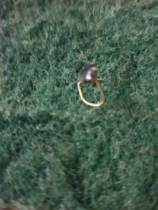 100% gold Elegant Black Gemstone Stud noise pin