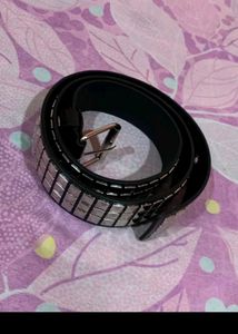 Edgy Studded Black Belt