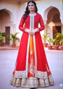 Elegant Red Ethnic Gown