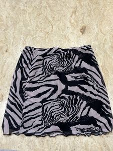 Sheer Zebra Print Mini Skirt