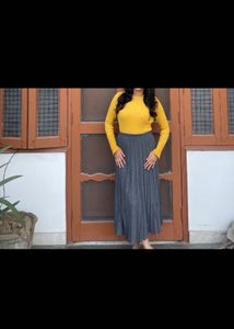 Stylish Pleated Maxi Skirt