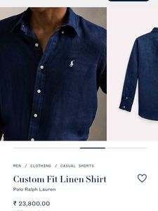 NEW Ralph Lauren Blue linen Shirt