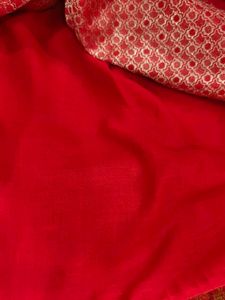 Kids Ethnic Red Brocade Dress