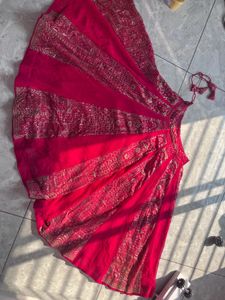 pink  &amp; Gold Embroidered Ethnic Blouse