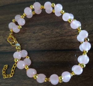 Double Layer Rose Quartz Bracelet