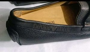 Emporio Armani Leather Loafers Casual Shoes