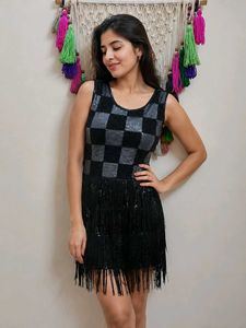 Sparkling Black Flapper party wear Dress