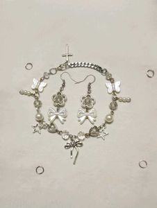 Y2K Cute Bow & Butterfly Charm Jewelry Set