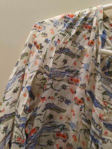 Bohemian Floral Print Maxi shrug in M