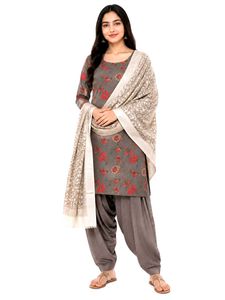 Winter season Floral Printed Kurta sat With Shall