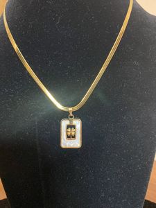 Antitarnish Clover Marble Snake Chain