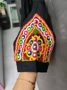 Embroidered Black Blouse