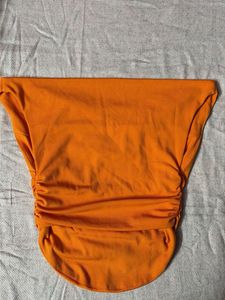 Uptownie Orange Ruched Top