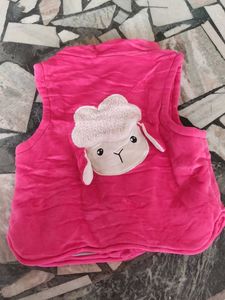 Cute Pink Baby Vest with Sheep