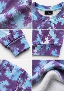 TIE-DYE CROPPED CREWNECK SWEATSHIRT