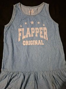 Cute Denim Ruffle Dress