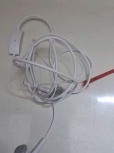 White Earphones with Mic