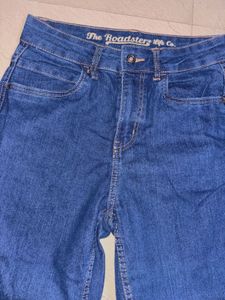 Flared Blue Denim Jeans