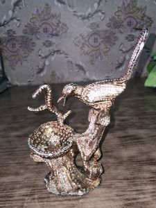 Vintage Silver Bird Figurine