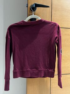 Burgundy long sleeve top