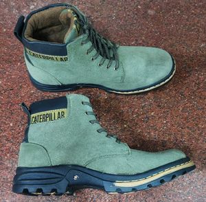 Caterpillar Olive Green Suede Boots