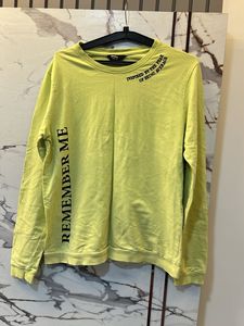 Lime Green Graphic Long Sleeve Top, Bust- 38/36