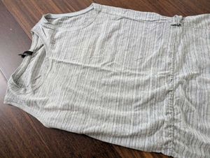 Gray Sleeveless Casual T shirt Dress