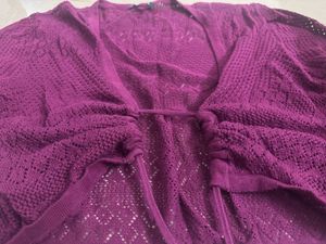 Chic Knitted Purple Tunic