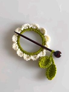 Crochet Flower Hair Stick Accessories