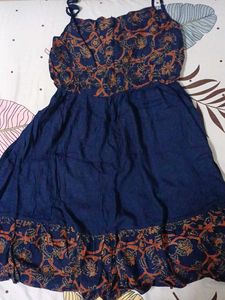 summer navy blue sleeveless dress