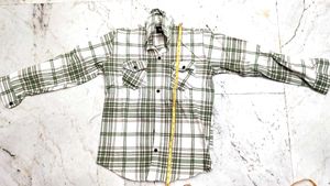 Green &amp; White Checked Shirt