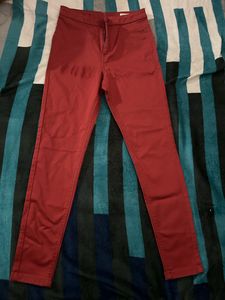 Maroon Skinny Jean Only Worn Once