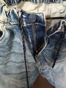 Trendy Blue Denim Joggers