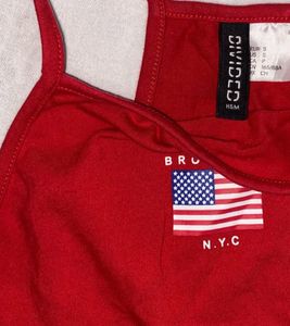 Red Brooklyn N.Y.C. Crop Top