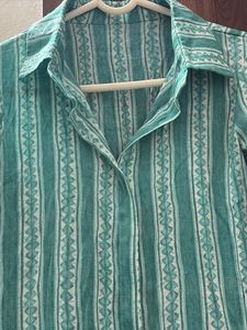 Green Striped kurti