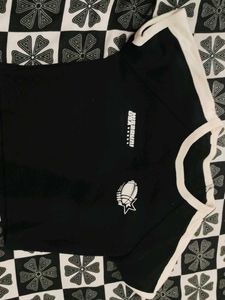 Black &amp; White Cropped T-Shirt
