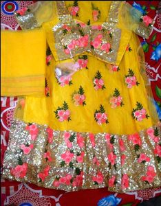 Floral Sequin Lehenga Choli Set
