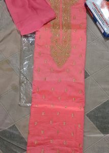 Girlish Pink Tread Embroidery Suit
