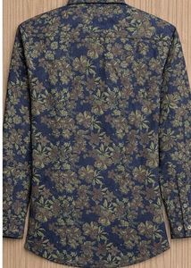 Men's Floral Print Long Sleeve Shirt