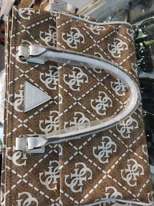 Guess Logo Print Tote Bag