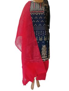 New Elegant Printed Kurta Set with Dupatta