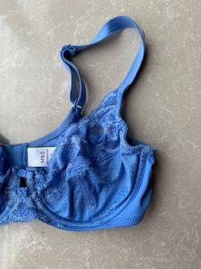 Marks &amp; Spencer Blue Lace Detail Bra