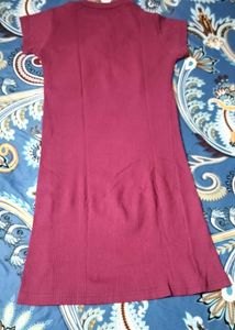ROUND NECK ONE PIECE DRESS