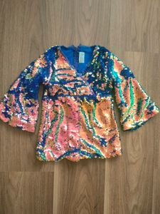 Party Wear Sequin Cotton Tops