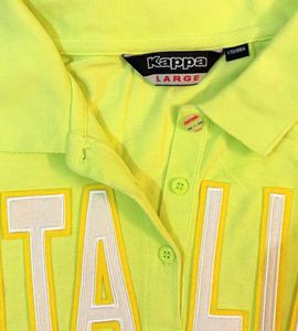 Bright Yellow Kappa 'ITALIA' Polo Shirt