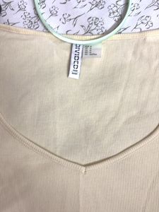 Women's Yellow Ribbed Crop Top