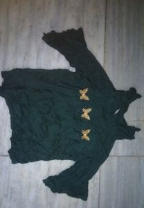 0011_Dark Green crop top